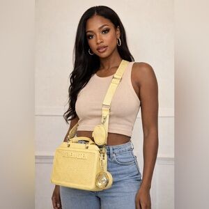 Steve Madden Yellow Panna Cotta BEVELYN Satchel Bag w/ coin purse